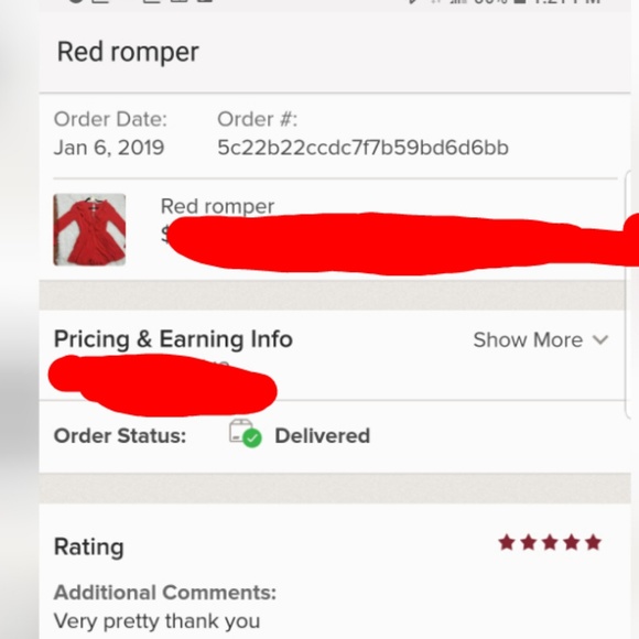 Red romper - Picture 5 of 5